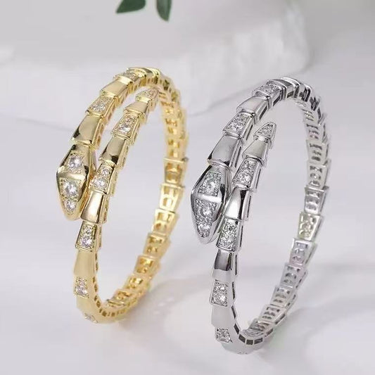 Snake bone bangle