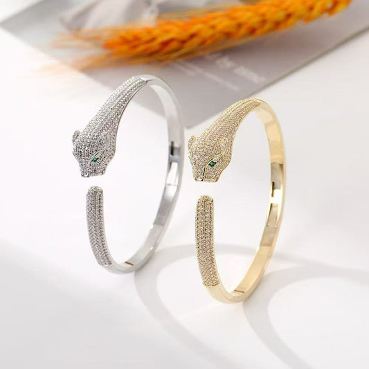 Panther head bangle